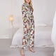 thumbnail image 3 of Balery London Landmark1 Conjunto de Pijama con Estampado para Mujer, Conjunto de Dos Piezas con Manga Larga, Ropa de Dormir Suave con Bolsillos, Pijamas Cómodos-Large, 3 of 7