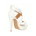 thumbnail image 4 of Women's High Heels Open Toe Ankle Strap Stilettos Platform Sexy Party Heeled Sandals, 4 of 5