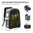 thumbnail image 4 of Susaid Hybrid Parrot in the Forest Print Clear Backpack See Through Transparent Plastic Clear Bookbags for School, College, Stadium,Work, 4 of 7