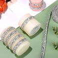 thumbnail image 6 of 2 Rolls Crystal Rhinestone Ribbon,Bexikou Shiny Rhinestone Ribbon Resin Ribbon,Self-Adhesive Crystal Rhinestone Ribbon Bling Ribbon for Art Craft DIY Party (Total 6 Yards), 6 of 7