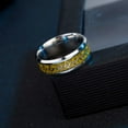 thumbnail image 4 of 8MM Men's Stainless Steel Freemason Masonic Rings Anniversary Wedding Band Gold Gold 12, 4 of 4