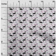 thumbnail image 2 of oneOone Georgette Viscose White Fabric Floral & Puppies Sewing Craft Projects Fabric Prints By Yard 42 Inch Wide, 2 of 5