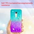thumbnail image 3 of FIEWESEY For Alcatel 3 Case Bling Liquid Floating Luxury Glitter Soft Case for Girls Women Phone Case Compatible with Alcatel Revvl 2 Alcatel REVVL 2 / 5052W Revvl 2 / T-Mobile Revvl 2 - Green+Purple, 3 of 6