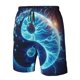 thumbnail image 4 of Balery Blue Yin And Yang Traje de Baño Estilo Hawaiano para Hombre, Shorts de Secado Rápido con Bolsillos-Small, 4 of 6