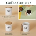 thumbnail image 2 of Porcelain Food Storage Containers with Lid, 4.5-Inch 31oz White, Labeled "Coffee", 2 of 6