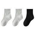 thumbnail image 2 of Wancir 3 Pack Kids Socks Girls Socks for School Uniform Soft Cotton Seamless Toe Athletic Crew Socks, 2 of 6
