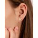 thumbnail image 3 of Pendientes de mariposa chapados en oro de 18 quilates con Circonita brillante Silvora Plata de ley, 3 of 7
