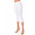 thumbnail image 3 of Jvini Women's High Waist Stretch Jean Style Capris Pull On Skinny Capri Jeggings Elastic Waist Size S-3XL Inseam 20", 3 of 7