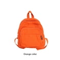 thumbnail image 2 of Backpack Solid Color Replacement Zipper Breathable Dual Strap Simple Style Large Capacity Polyester Lining Schoolbag Orange, 2 of 7