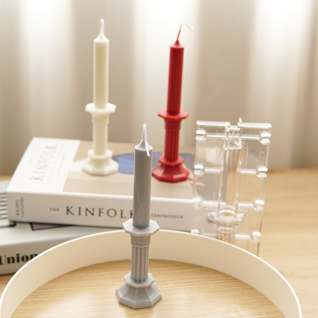 Geemin Plastic Candle Mold Octagonal Shape Scented Candle Candlestick Mould DIY Making