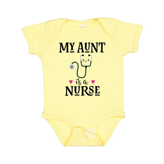 Inktastic My Aunt is a Nurse Girls Baby Bodysuit
