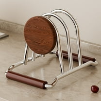 Stainless Steel Cutting Board Rack 5.51x4.01x4.13 Inch, Kitchen Storage Rack for Countertop, Space-Saving, Multifunctional Storage Rack for Pot Lid Rack, Dish(1PCS, A)