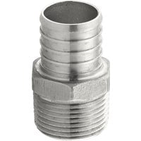 Boshart 1" PEX x 3/4" MPT Adapter - Durable Stainless Steel - 1" x 0.75"