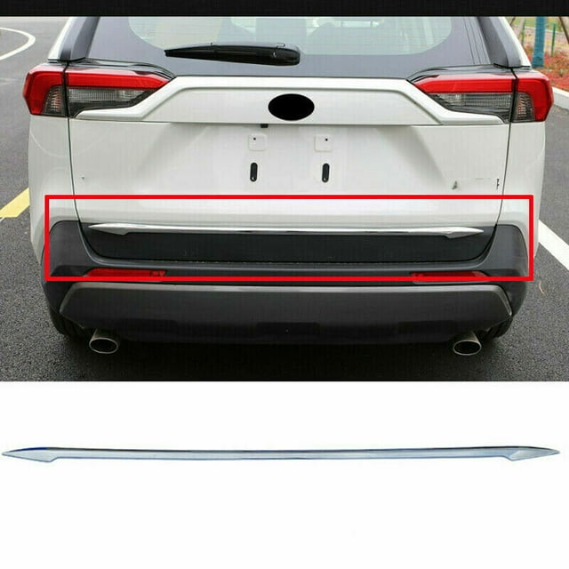 ABS Chrome Tail Trunk Rear Door Guard Sill Cover Trim for Toyota RAV4 2019-2022