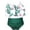 C166 Green, variant on Girls Swimsuit 2 Piece Floral Leaves Print Bikini Set Beach Holiday Toddler Kids Swimsuit Pink Size 10-12 Years