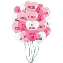PMU Heart Shaped Balloons 11 Inch PartyTex Premium Love Expression Assortment Latex Valentines Day, Weddings, Birthdays, Anniversaries, Engagements Pkg50