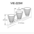 thumbnail image 2 of Vienna Vanity - 3 Light - Polished Chrome - Clear Ribbed Glass, 2 of 2