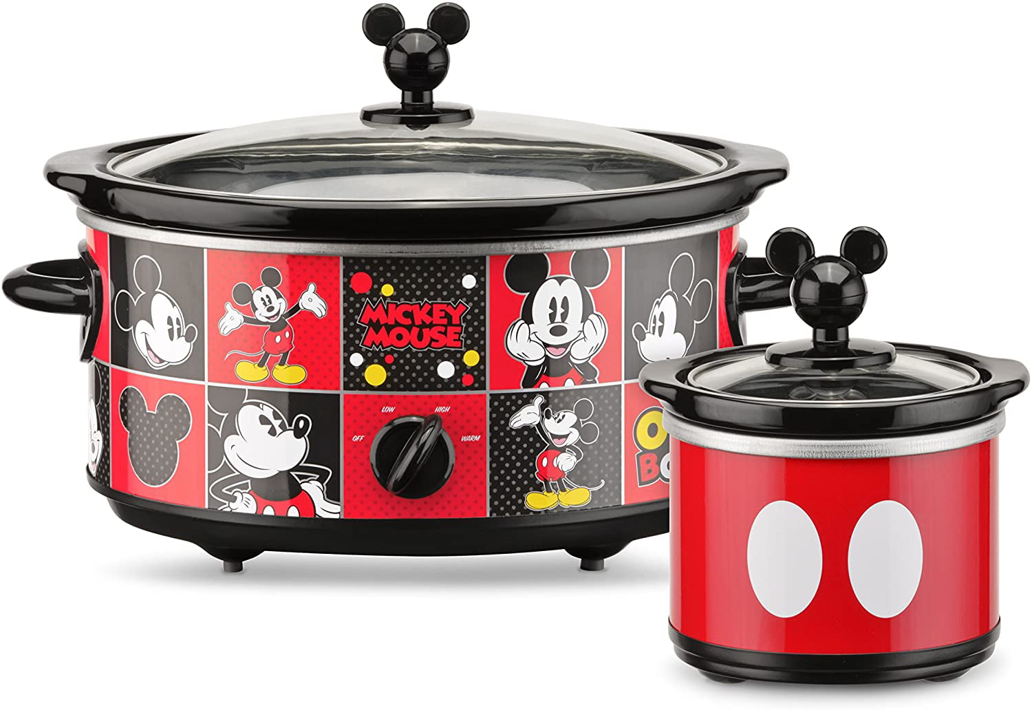 Disney DCM-502 Mickey Mouse Oval Slow Cooker with 20-Ounce Dipper 