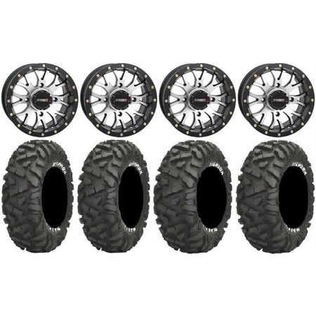 System 3 ST-3 Machined 14 Wheels 26 BigHorn Tires Kawasaki Teryx Mule