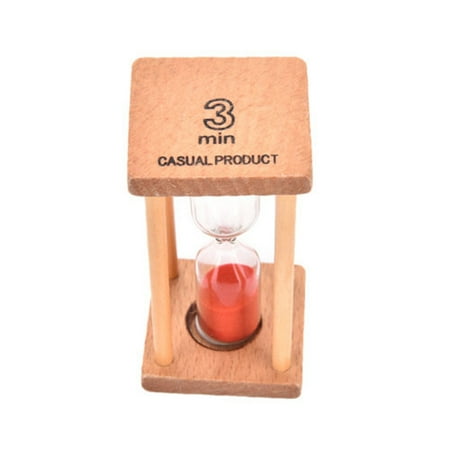 

Prolriy Timer Clock Clearance 3Min Wooden Sand Sandglass Hourglass Timer Clock Home Decor Gift Kitchen