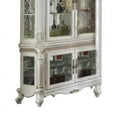 thumbnail image 2 of 2 Door Curio Cabinet with Crown Top and Scrolled Legs White, 2 of 8