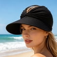 thumbnail image 6 of Sun Visor Hat Women Summer Hollow Top Baseball Cap Ponytail Design UV Sun Protection Breathable Lightweight Foldable For Beach Running Golf Travel Outdoor Sports, 6 of 6