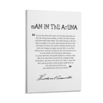 The Man In The Arena Theodore Roosevelt Quote Graduation Gift Modern Artwork 6 Print Photo Art Painting Canvas Poster Home Decorative Bedroom Modern Decor Posters Gifts 08x12inch(20x30cm)