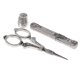 thumbnail image 4 of 3pcs / Set Tijeras de material acero Inoxidable de Plata Vintage Y Dedal para Coser, 4 of 9