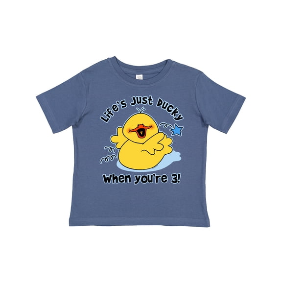 Inktastic Life's Ducky 3rd Birthday Boys or Girls Toddler T-Shirt