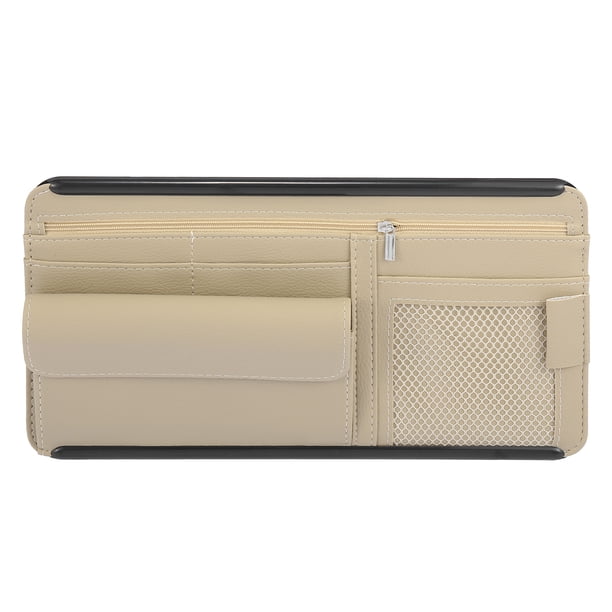 Organizador de Visera Solar Beige Unique Bargains con Estuche para Gafas de Sol