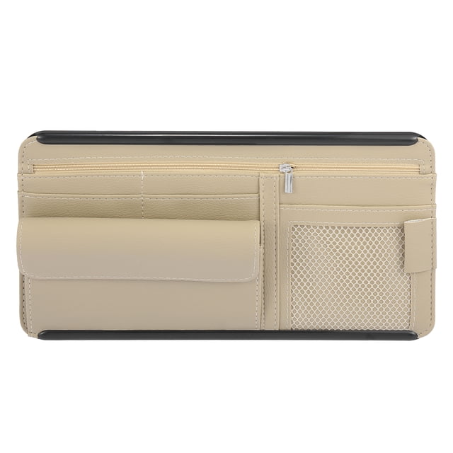 Organizador de Visera Solar Beige Unique Bargains con Estuche para Gafas de Sol