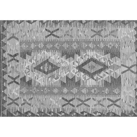 Ahgly Company Indoor Rectangle Abstract Gray Contemporary Area Rugs, 5' x 7'