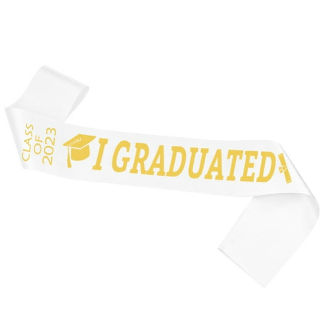 Etiquette Shoulder Strap Soft Cloth Letters Printed Colorful Ribbon Rhinestone Inlay Headdress Decoration Accessories Graduation