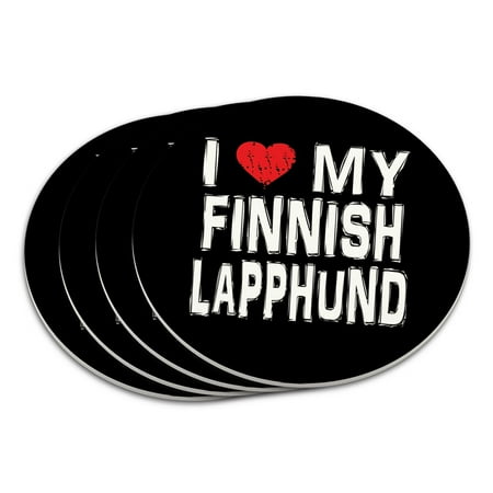

I Love My Finnish Lapphund Stylish Coaster Set