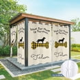 thumbnail image 4 of 1 Panel Outdoor Curtains for Patio Waterproof 54"x95" Yellow Black Buffalo Checkered Weatherproof Privacy Outsides Curtains, Bones Cute Dogs Pets Grommet Thermal Drapes for Cabana Porch Pergola, 4 of 8