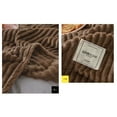 thumbnail image 4 of Popular Home Essentials, Fleece Solid Color Striped Fleece Blanket Coral Fleece Sofa Cover Blanket Air Conditioning Blanket Nap Blanket, 4 of 9