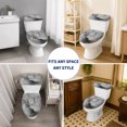 thumbnail image 6 of Grey Ombre Marble Toilet Lid Cover and Tank Cover Set, Grey Ombre Marble 2pc Stretch Toilet Lid Seat Covers for Bathroom Washable Protector with Elastic Edge for Standard & Elongated Toilets, 6 of 9