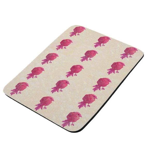 Birds Pink Painting - KuzmarK Mousepad / Hot Pad / Trivet