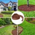 thumbnail image 4 of 4inch x 50ft Landscape Edging Border with 75 Spikes, Garden Edging Lawn Border Kit, Plastic Edging Border Flexible for Garden Flower Beds Lawn Yard Pathway Paver Edging (Brown), 4 of 7
