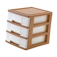 thumbnail image 4 of Cajón de almacenamiento de 3 capas, organizador, ahorra espacio, caja de almacenamiento multifuncional. Marrón, 4 of 9