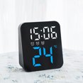 thumbnail image 3 of EastVita LED Electronic Digital Alarm Clock with Temperature Time Date Display 2 Levels Adjustable Brightness Bedside Clock for Home Decor, 3 of 8
