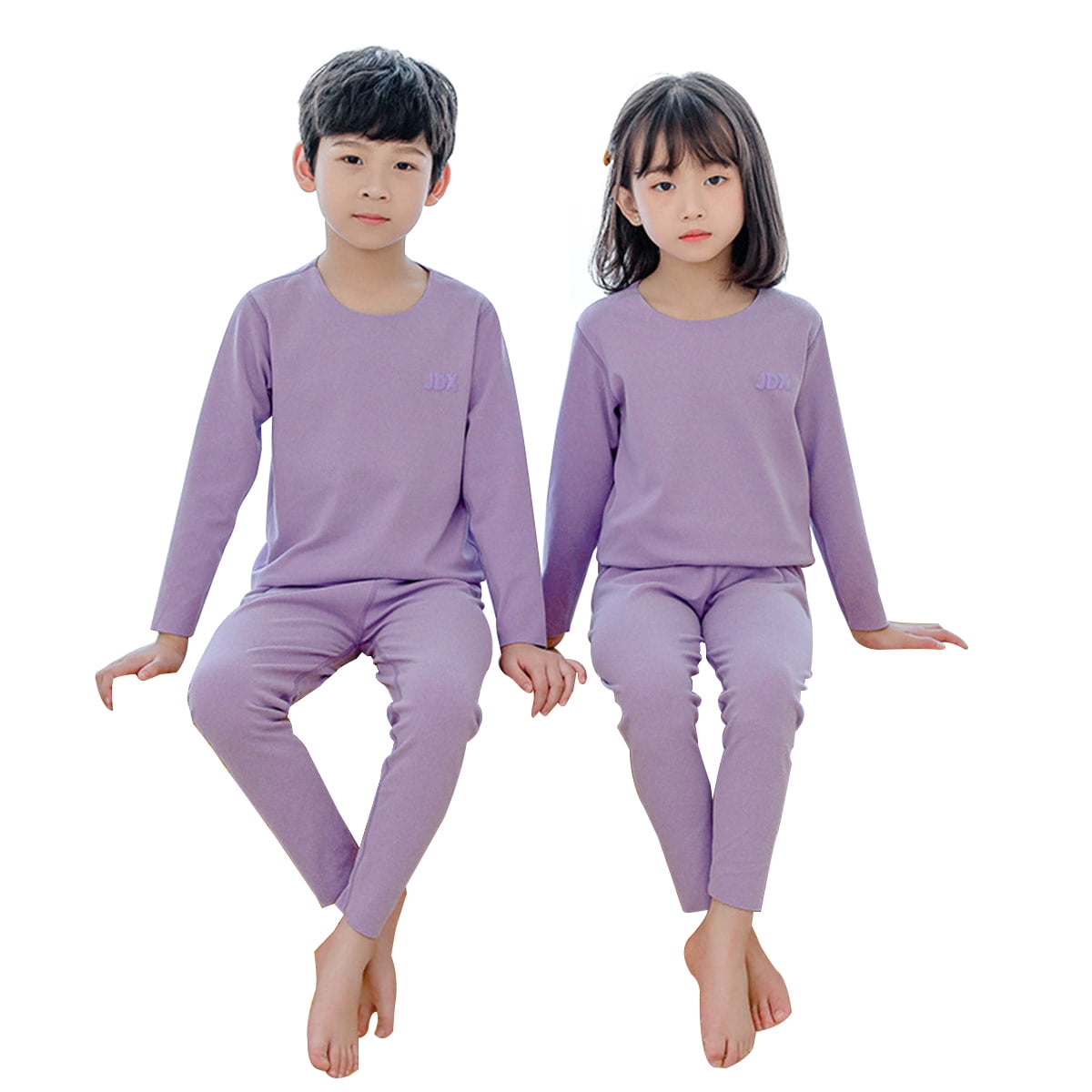 Thermal Underwear Set For Boys Long Johns Fleece Lined Kids Base Layer  Thermals 2 Sets Boy,FANCEYE 