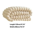 thumbnail image 2 of Manta de franela color leche liso | Manta suave de microfibra para sofá, cama o sillón | Manta cálida y transpirable para siestas en la sala de estar, 2 of 2