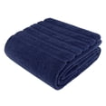 thumbnail image 4 of American Soft Linen Luxury 35x70 Jumbo Large Bath Towel, 100% Cotton Turkish Bath Towel Sheet, Navy Blue, 4 of 9