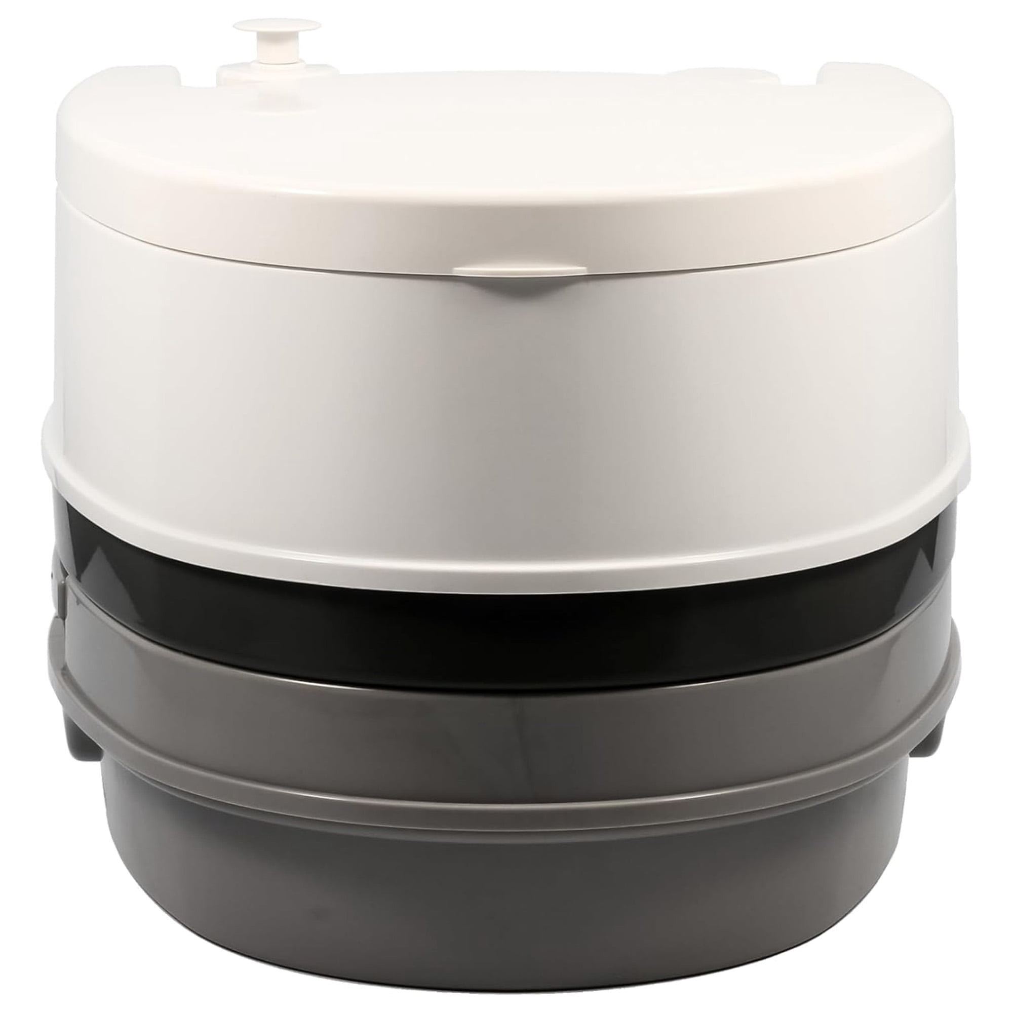 Camco Premium Portable Travel Toilet , 2.6 Gallon, Measures 13 5/8-inches (H) x 16 5/16-inches (W) x 18 5/8-inches (D) (41535) , White