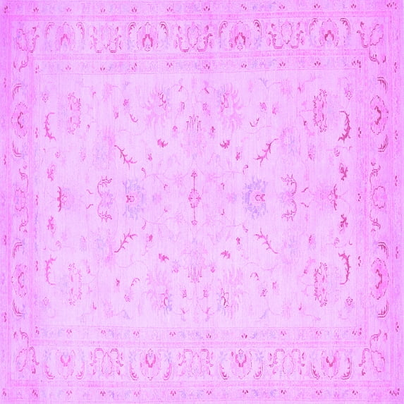 Ahgly Company Indoor Square Persian Purple Traditional Area Rugs, 4' Square