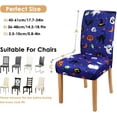 thumbnail image 5 of Halloween Chair Covers for Dining Room Set of 6, Halloween Stretch Dining Chair Cover 6 Pieces, Washable Kitchen Chair Slipcovers 6 Pack, Removable Seat Protector for Halloween Decor, 5 of 5
