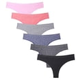 thumbnail image 2 of imakokoni Lot de 6 Strings en Nylon Spandex pour Femmes (Grand, Multi-B), 2 of 4