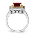 thumbnail image 2 of Auriga Fine Jewelry 14K Two-tone Gold Lab Grown Diamond and Created Ruby Ring for Women Size 7 (Carat: 0.63cttw, Clarity: SI2, Color: GH), 2 of 4