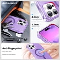 thumbnail image 5 of Allytechgroup Compatible with iPhone 15 Pro Max Case for Women Girls, Compatible with Magsafe Slim Phone Case Shockproof Magnetic Back Cover for iPhone 15 Pro Max, Purple, 5 of 6